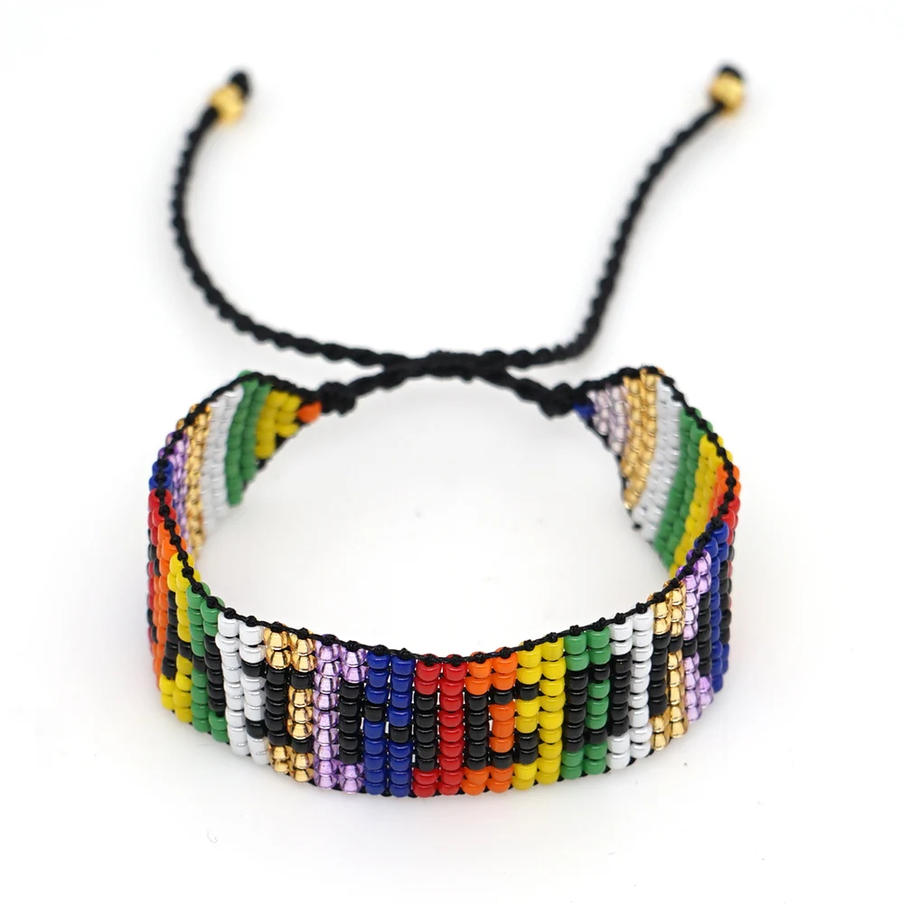 Rttooas Multicolor MIYUKI Bracelet Women Fashion Rainbow CHINGONA-Power Letter Cuff Bracelet Handmade Loom Bead Female Jewelry
Rttooas Multicolor MIYUKI Bracelet Women Fashion Rainbow CHINGONA-Power Letter Cuff Bracelet Handmade Loom Bead Female Jewelry