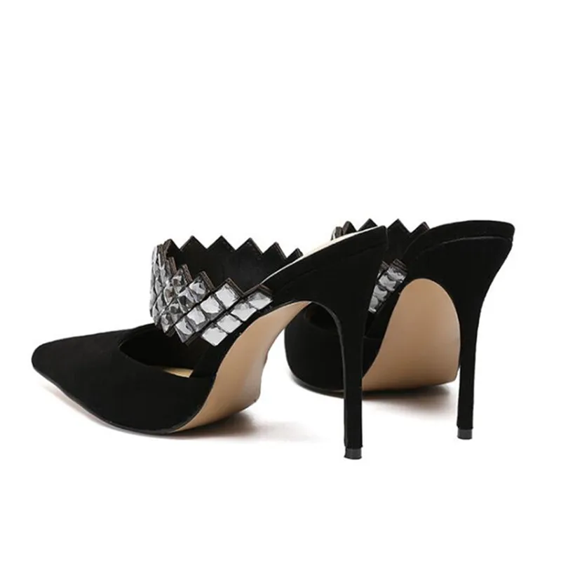 Black Suede Rhinestone Women Pumps Sexy High Heels Ladies Pointed Toe Slippers Prom Dress Shoes Woman Fashion Mules Big Size 42
Black Suede Rhinestone Women Pumps Sexy High Heels Ladies Pointed Toe Slippers Prom Dress Shoes Woman Fashion Mules Big Size 42