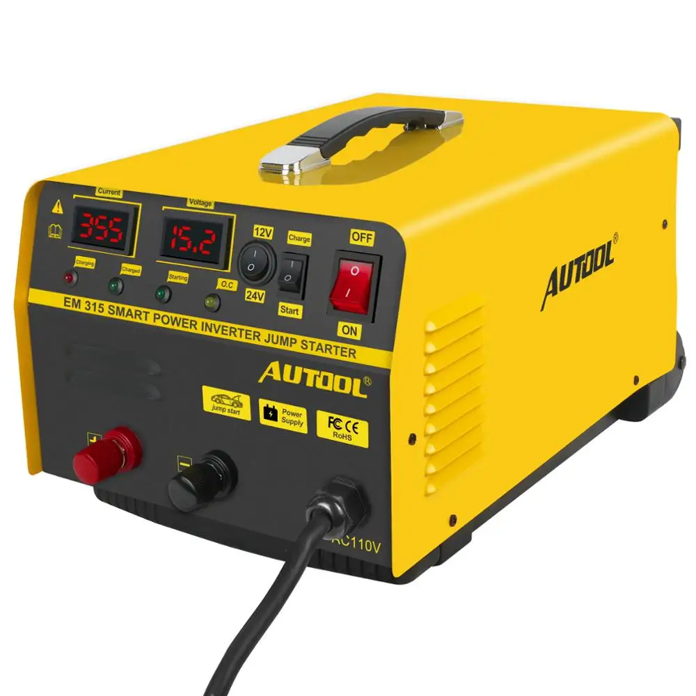 AUTOOL EM315 2 in 1 Car Jump Starter 12 Quick Charge Concealed Lever Auto Battery Charger with LCD Display Jumper Cables 6-80A
AUTOOL EM315 2 in 1 Car Jump Starter 12 Quick Charge Concealed Lever Auto Battery Charger with LCD Display Jumper Cables 6-80A