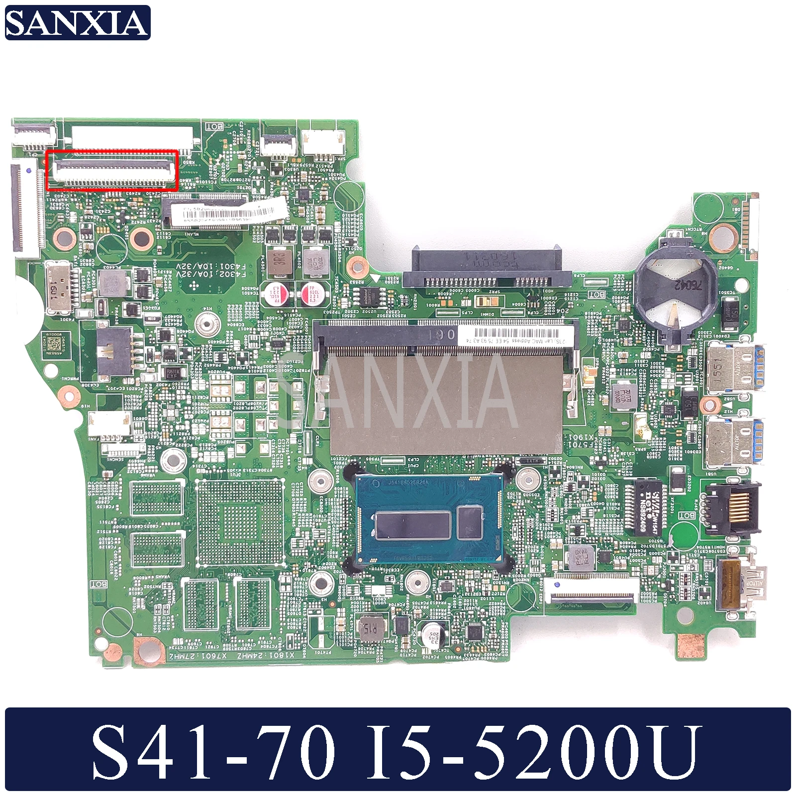 KEFU 14217-1M Laotop материнская плата для Lenovo S41-70 оригинальная материнская плата 
KEFU 14217-1M Laotop материнская плата для Lenovo S41-70 оригинальная материнская плата