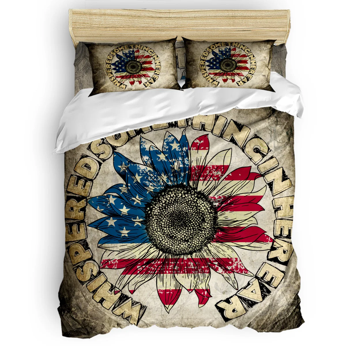 Retro Sunflower Flag Duvet Cover Set 2/3/4pcs Bedding Set Bed Sheet Pillowcases Cover Set
Retro Sunflower Flag Duvet Cover Set 2/3/4pcs Bedding Set Bed Sheet Pillowcases Cover Set