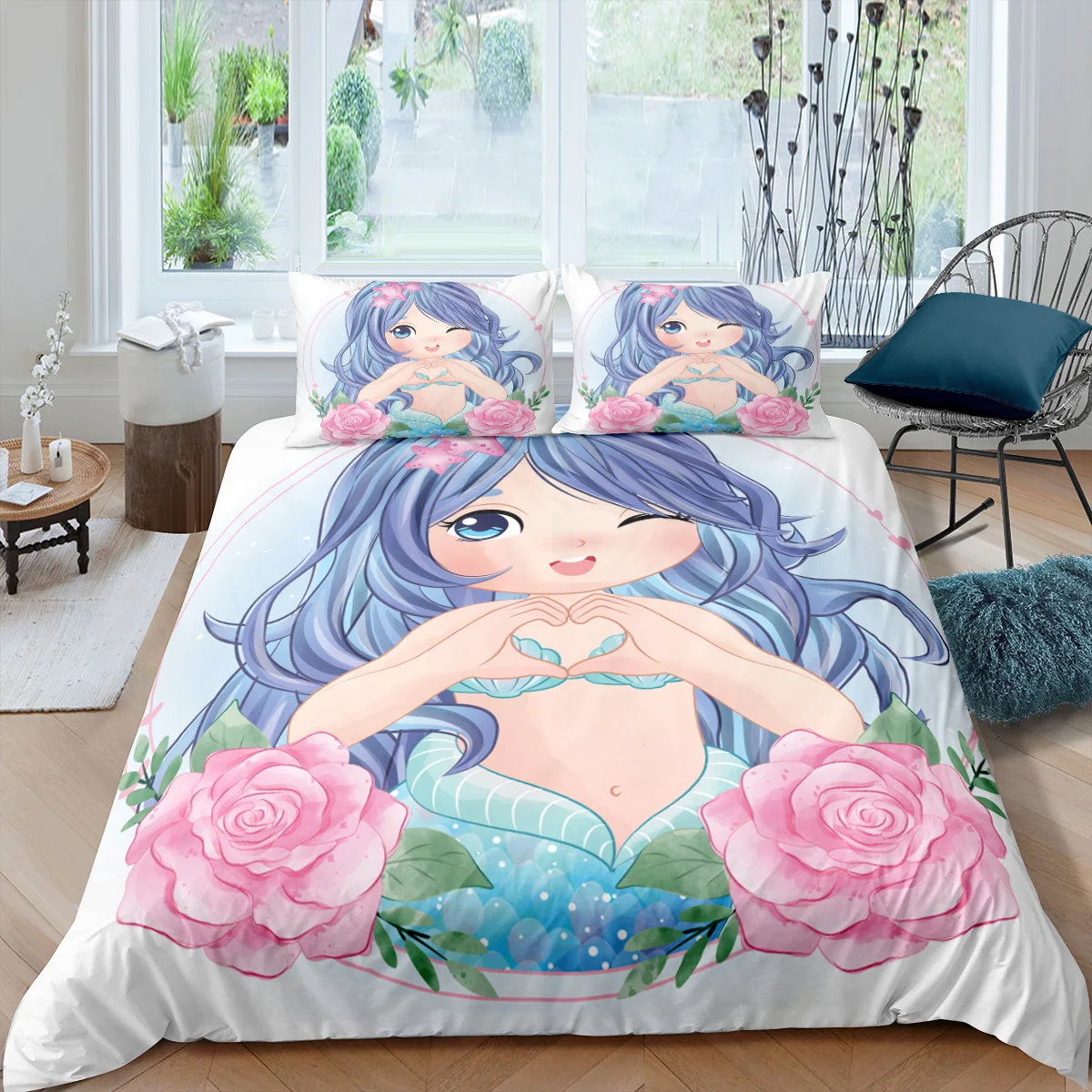 Comforter Bedding Set Mermaid Printing King Queen Size Duvet Cover Set And Pillowcases Luxury Home Textiles
Comforter Bedding Set Mermaid Printing King Queen Size Duvet Cover Set And Pillowcases Luxury Home Textiles