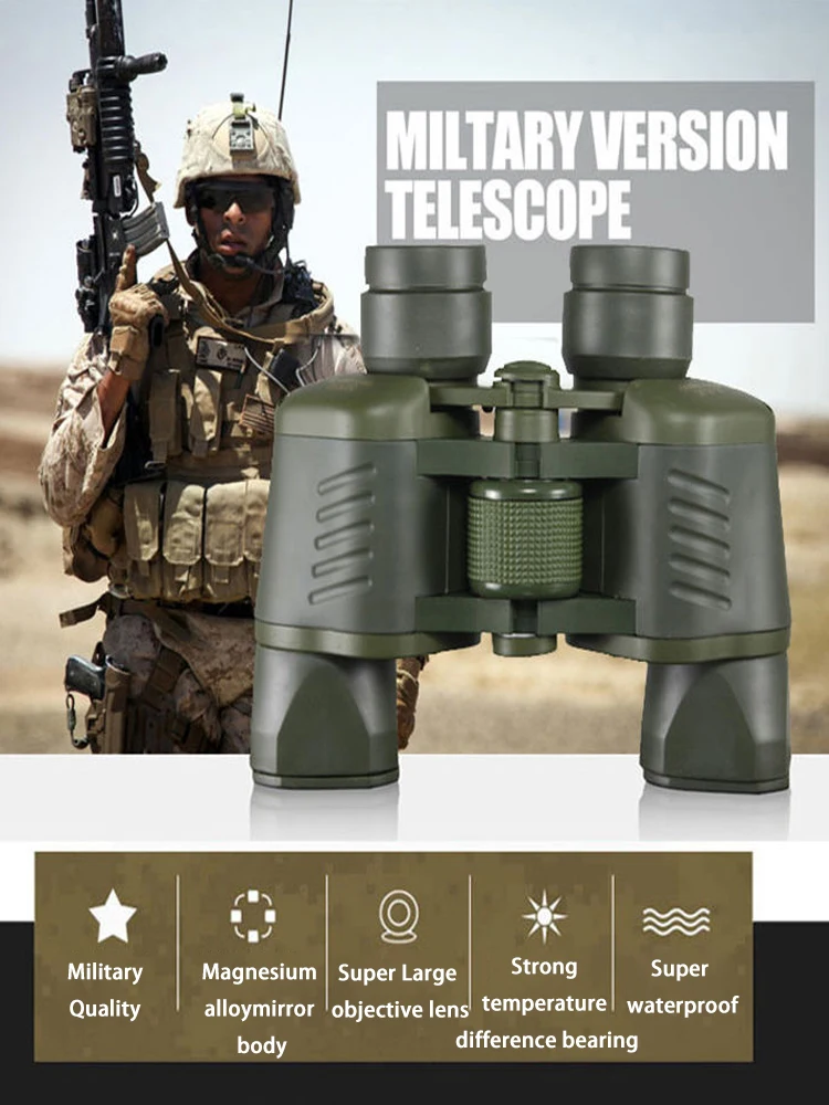 Профессиональный военный телескоп 50x50, HD, Призма bak-4 для ночного видения, для кемпинга, охоты, концертов, биноклей
Профессиональный военный телескоп 50x50, HD, Призма bak-4 для ночного видения, для кемпинга, охоты, концертов, биноклей