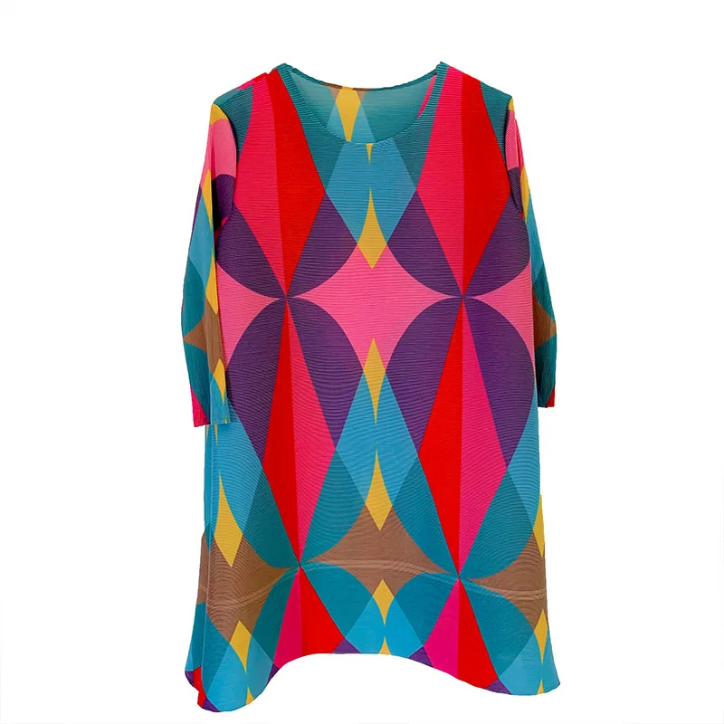 LANMREM 2021 Autumn Round-neck Long-sleeved Geometric Pattern Three Quarter Sleeve Pleated Ethnic Style Dress For Women 2A3036
LANMREM 2021 Autumn Round-neck Long-sleeved Geometric Pattern Three Quarter Sleeve Pleated Ethnic Style Dress For Women 2A3036