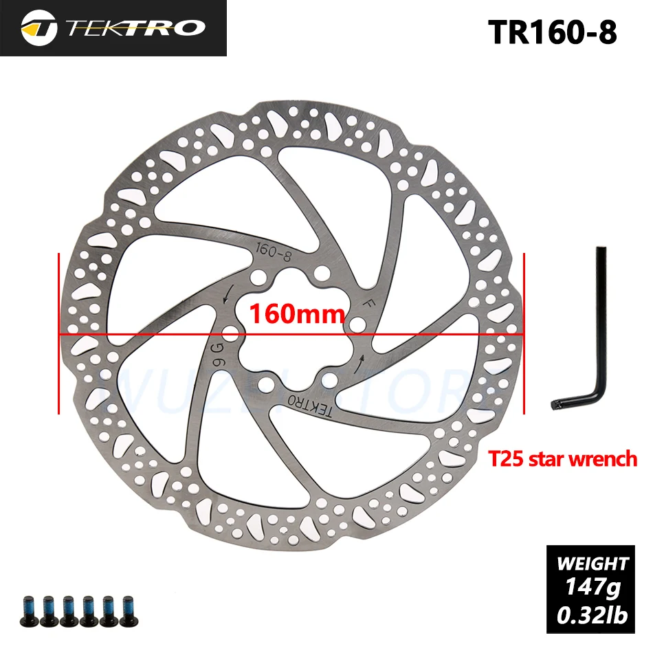 TEKTRO Bike Rotor 160/180/203mm Mountain Bicycle Hydraulic Disc Brake Rotors For MTB Road Foldable Xiaomi365 | Спорт и развлечения