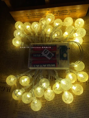 

NEW 3M led 30 Flashlight battery ball String lights 3pcs AA Battery Operated Wedding Flashing LED light