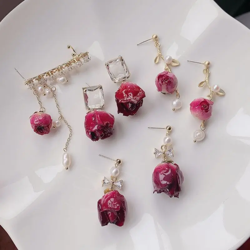 ZDMXJL New Fahion Women's Earrings Sweet Romantic Rose Immortal Real Dried Flower Eardrop for Women Jewelry Gifts Drop-shipping
ZDMXJL New Fahion Women's Earrings Sweet Romantic Rose Immortal Real Dried Flower Eardrop for Women Jewelry Gifts Drop-shipping