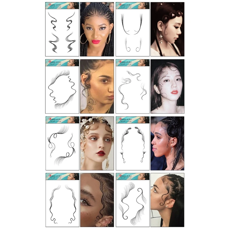 1 Sheet Hair Edges Tattoo Sticker Realistic Baby Hair Curly Hairline Temporary DIY Hairstyling Template Salon Waterproof Lasting
1 Sheet Hair Edges Tattoo Sticker Realistic Baby Hair Curly Hairline Temporary DIY Hairstyling Template Salon Waterproof Lasting