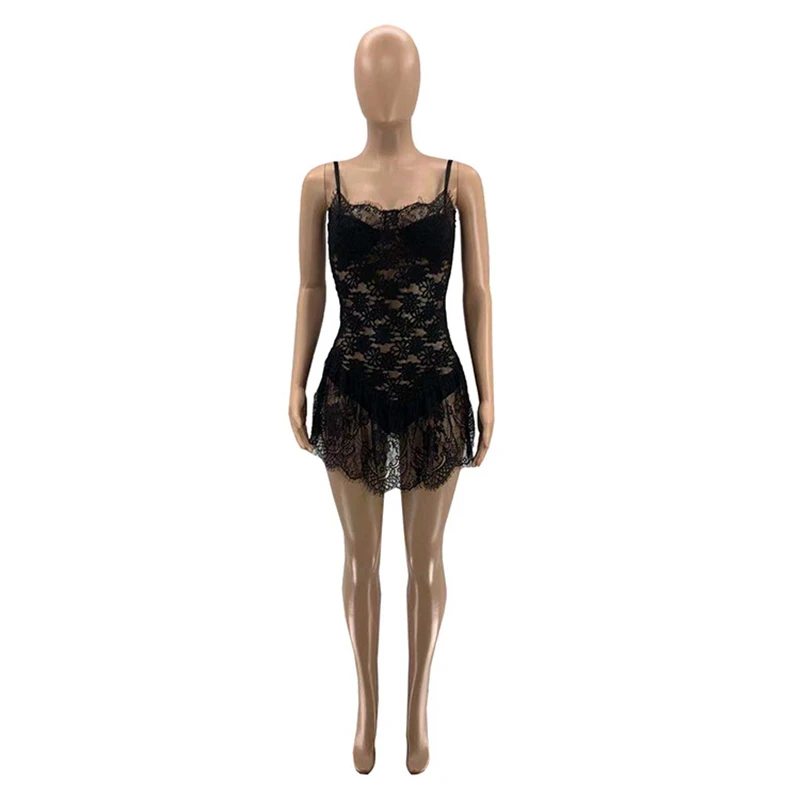 Mesh Sheer Lace Mini Dress Spaghetti Strap Summer Vacation Outfits for Women Sexy Club Party See Through Bodycon Dresses
Mesh Sheer Lace Mini Dress Spaghetti Strap Summer Vacation Outfits for Women Sexy Club Party See Through Bodycon Dresses