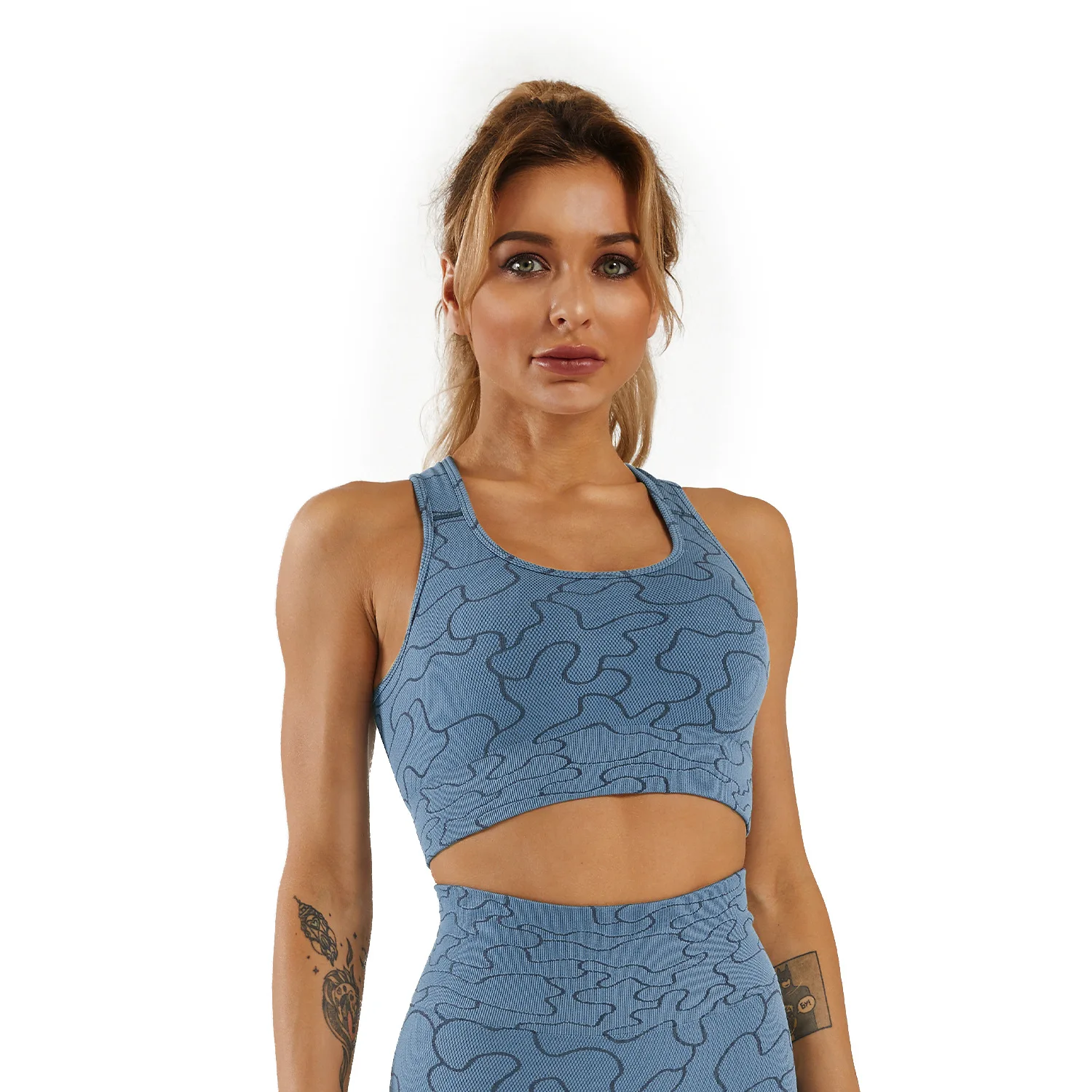 Yoga wear European and American women's sports fitness slim bra yoga long sleeve suit now
Yoga wear European and American women's sports fitness slim bra yoga long sleeve suit now