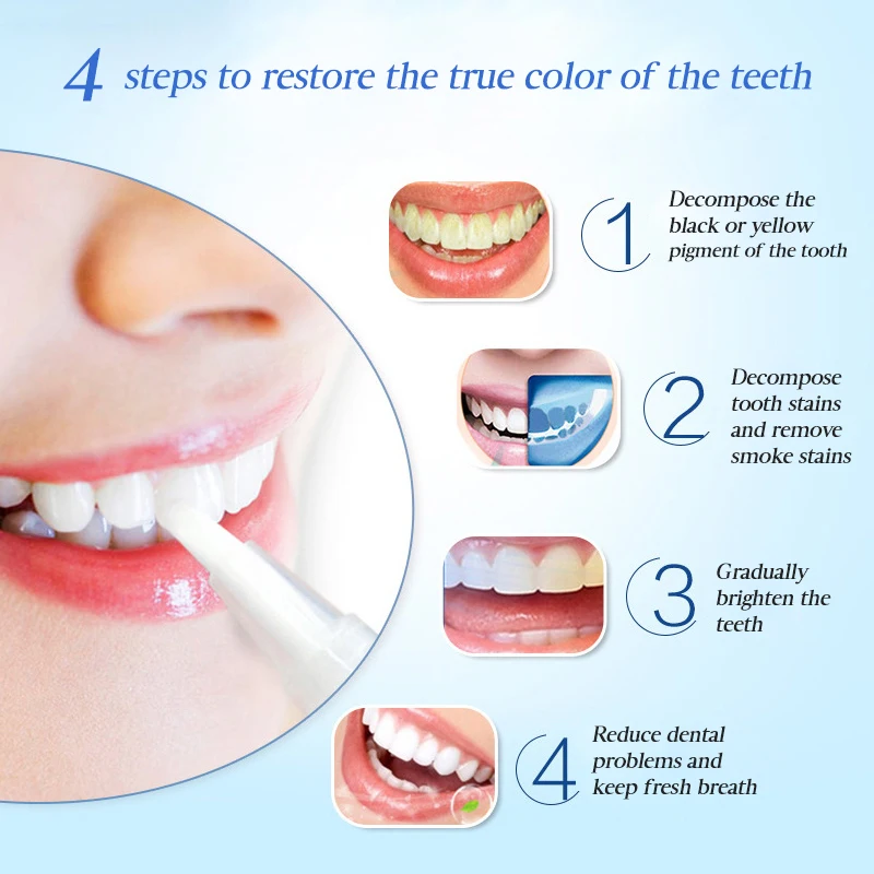 EFERO Teeth Whitening Essence Removes Plaque Stains Tooth Bleaching Cleaning Serum White Teeth Oral Hygiene Tooth Whitening Pen
EFERO Teeth Whitening Essence Removes Plaque Stains Tooth Bleaching Cleaning Serum White Teeth Oral Hygiene Tooth Whitening Pen