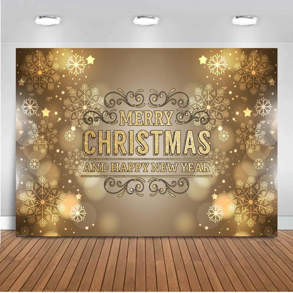 Merry Christmas And Happy New Year Golden Light Polka Dots Photo Background Gold Snowflake Bokeh Party Photography Backdrops
Merry Christmas And Happy New Year Golden Light Polka Dots Photo Background Gold Snowflake Bokeh Party Photography Backdrops