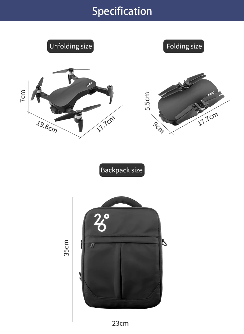 JJRC X12 Anti-shake 3 Axis Gimble GPS Drone with WiFi FPV 1080P 4K HD Camera Brushless Motor Foldable Quadcopter Vs H117s Zino
JJRC X12 Anti-shake 3 Axis Gimble GPS Drone with WiFi FPV 1080P 4K HD Camera Brushless Motor Foldable Quadcopter Vs H117s Zino