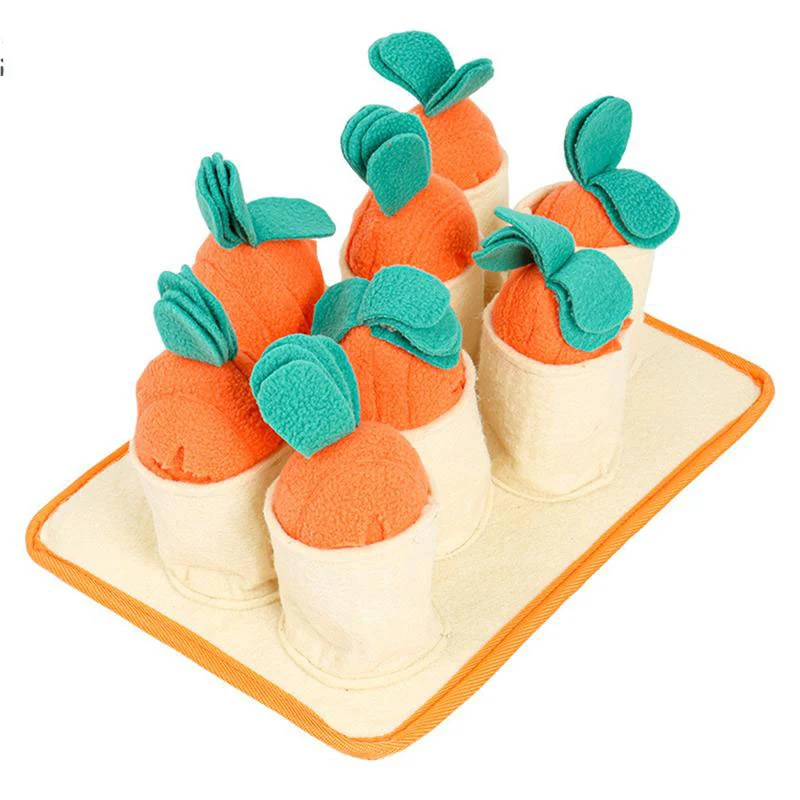 Pet Dog Snuffle Mat Sniffing Training Carrot Blanket Detachable Fleece Pads Dog Relieve Stress Nosework Puzzle Toy Pet Nose Pad
Pet Dog Snuffle Mat Sniffing Training Carrot Blanket Detachable Fleece Pads Dog Relieve Stress Nosework Puzzle Toy Pet Nose Pad