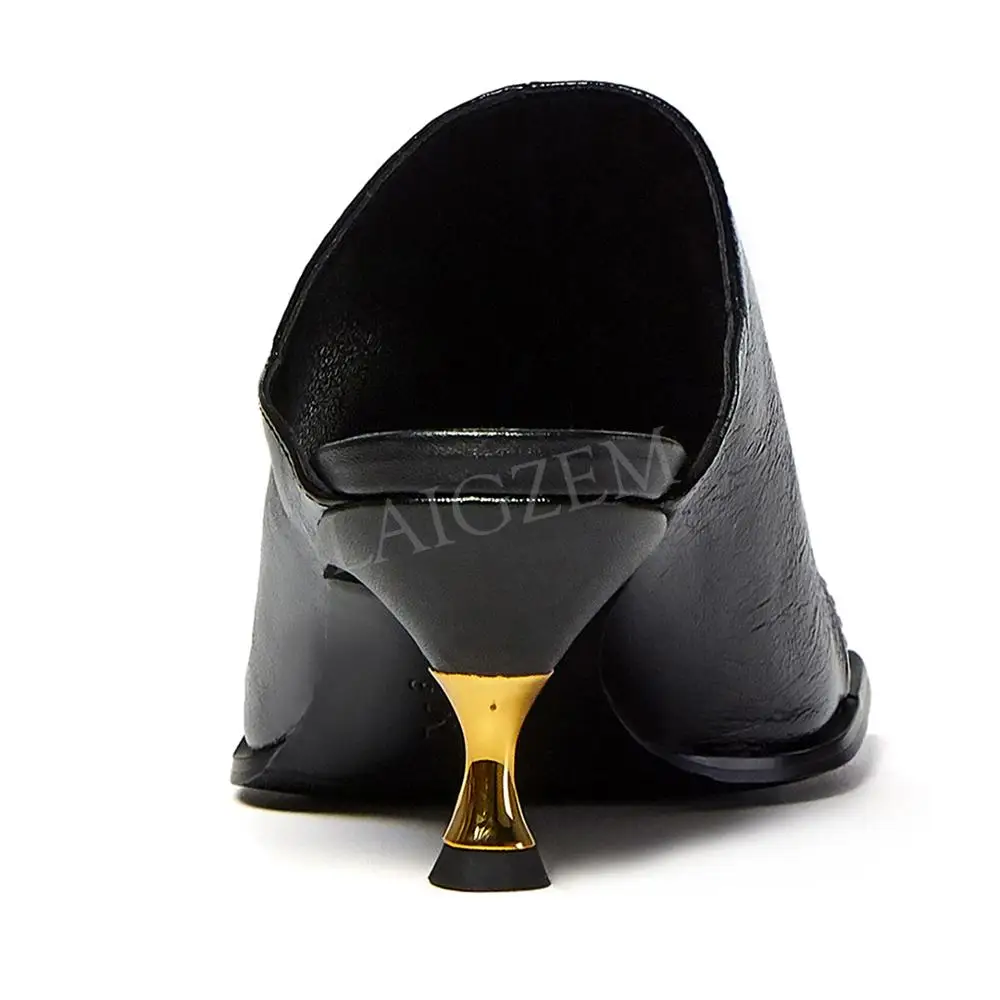 BERZIMER 100% LEATHER Women 5.5CM Metal Heeled Sandals Slides Zapatos Mules Pumps Summer Ladies Shoes Woman Large Size 37 38 39
BERZIMER 100% LEATHER Women 5.5CM Metal Heeled Sandals Slides Zapatos Mules Pumps Summer Ladies Shoes Woman Large Size 37 38 39