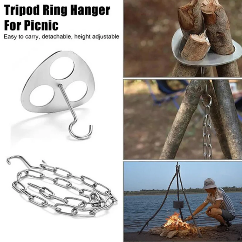 Portable Detachable Outdoor Barbecue Tripod Hanging Rack Adjustable Stainless Steel Camping Campfire Grill Hanging Pot Stand Set
Portable Detachable Outdoor Barbecue Tripod Hanging Rack Adjustable Stainless Steel Camping Campfire Grill Hanging Pot Stand Set