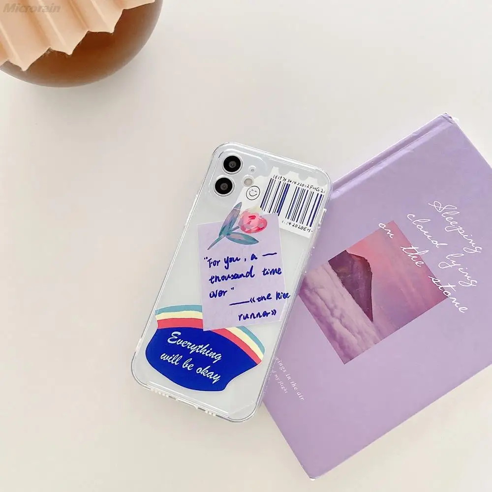 Rose Rainbow Tags Transparent Shockproof Case For iPhone 12 11 Pro Max 7 8 Plus XR X SE 2020 TPU Soft Cover Funda
Rose Rainbow Tags Transparent Shockproof Case For iPhone 12 11 Pro Max 7 8 Plus XR X SE 2020 TPU Soft Cover Funda