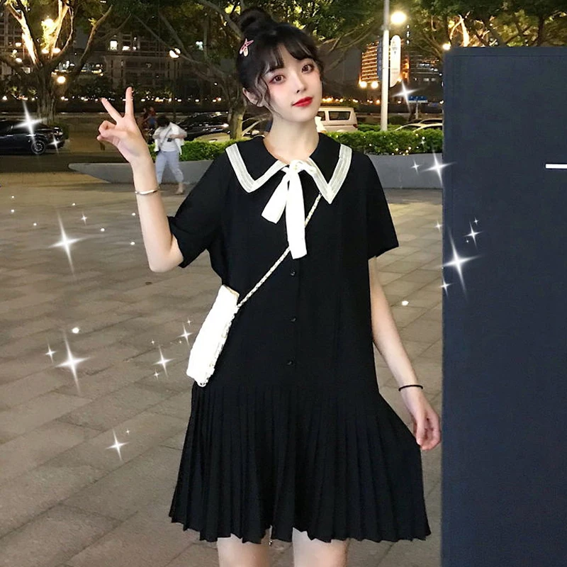 Red Femme Summer Women Sweet Chiffon Shirts Dress Doll Collar Short Sleeve Splice Korean Girls Mini Dresses Vestido De Mujer
Red Femme Summer Women Sweet Chiffon Shirts Dress Doll Collar Short Sleeve Splice Korean Girls Mini Dresses Vestido De Mujer