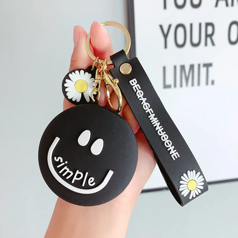 Llittle Daisy Key Chain Creative Smiley Face Folding Makeup Mirror key Ring Woman Backpack Car key Chain Portable Makeup Mirror
Llittle Daisy Key Chain Creative Smiley Face Folding Makeup Mirror key Ring Woman Backpack Car key Chain Portable Makeup Mirror