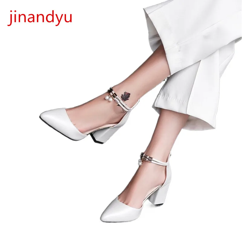 High Heels Sandals Women Chunky Heels summer dresses for women on sale Fashion simple White close toe heels
High Heels Sandals Women Chunky Heels summer dresses for women on sale Fashion simple White close toe heels