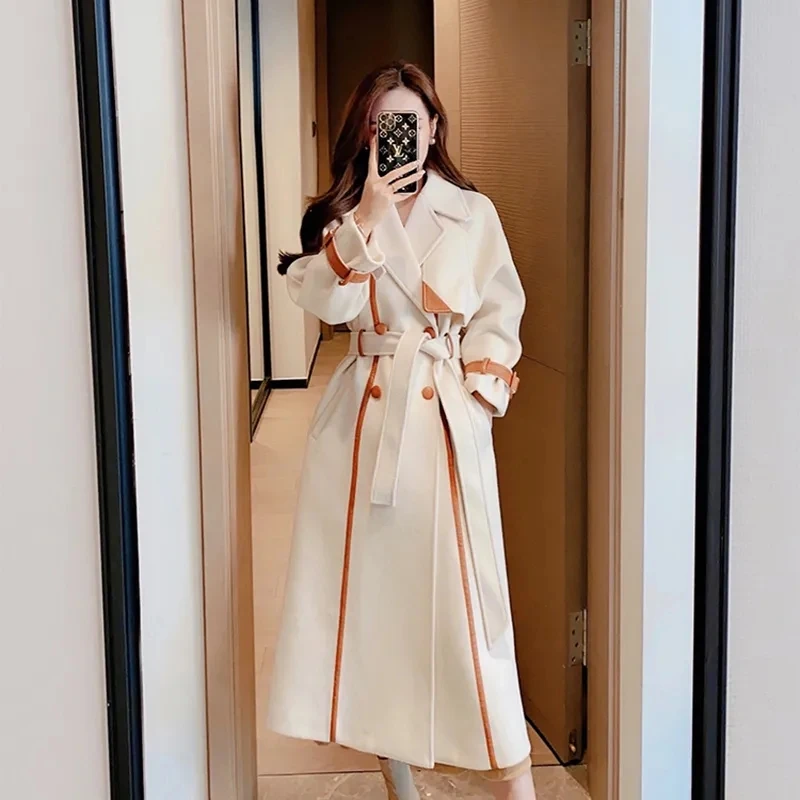 Fashion Woolen Women Jacket 2021 Winter New Large lapel Long Woolen Female Coat Thicken Warm Woolen Coat Female Outwear R1576
Fashion Woolen Women Jacket 2021 Winter New Large lapel Long Woolen Female Coat Thicken Warm Woolen Coat Female Outwear R1576