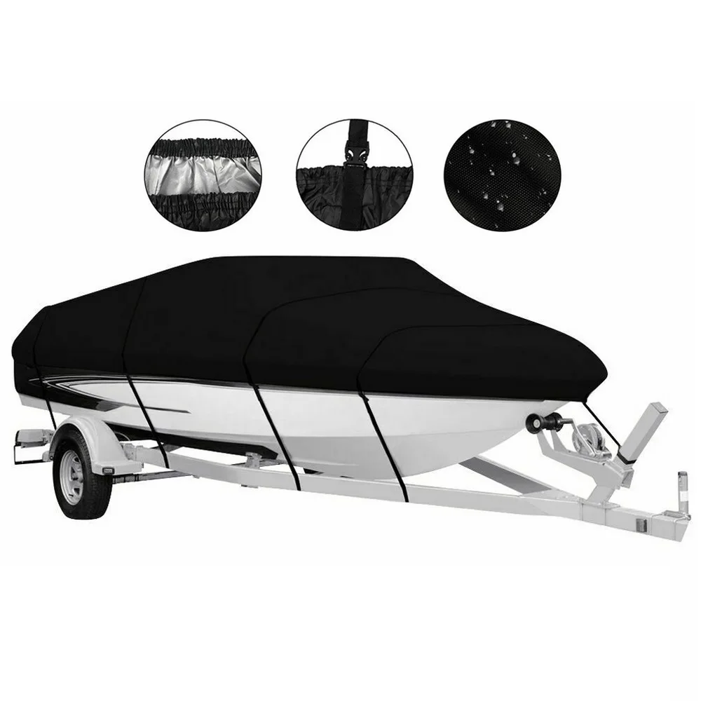 17-22ft 600D Boat Cover Waterproof UV Protector Fishing Speedboat Black Sunproof Boat Cover
17-22ft 600D Boat Cover Waterproof UV Protector Fishing Speedboat Black Sunproof Boat Cover