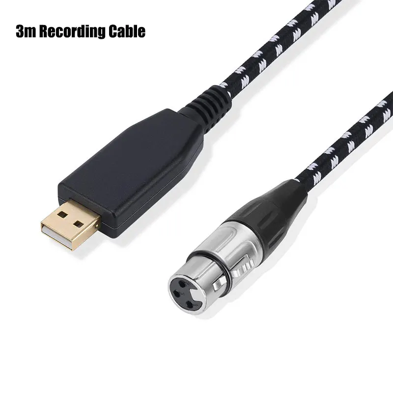New Product Dual-shielded Noise Reduction USB To XLR Canon Female Microphone Recording Cable
New Product Dual-shielded Noise Reduction USB To XLR Canon Female Microphone Recording Cable