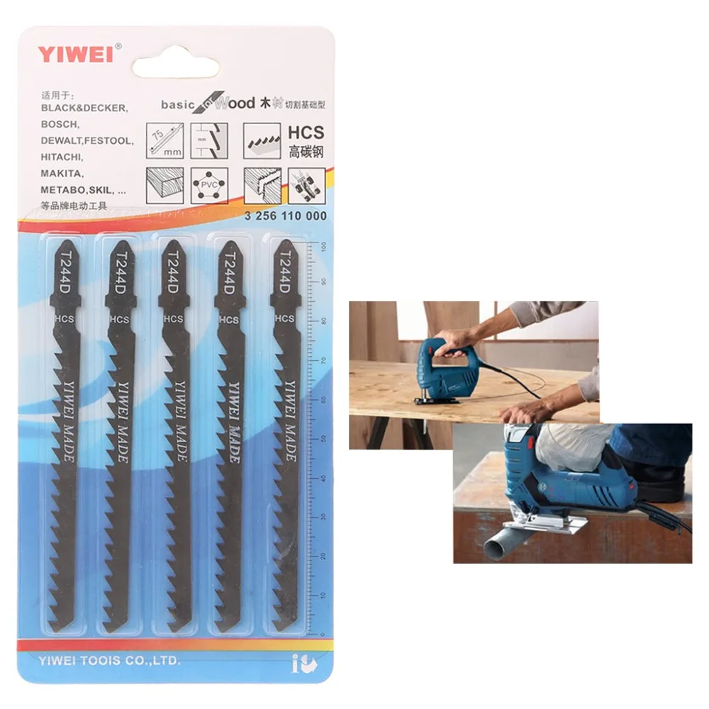 5Pcs Hacksaw Jig Saw Blade Set Cutting Tools For Wood Sheet Panels Alloy Steel Dropshipping |