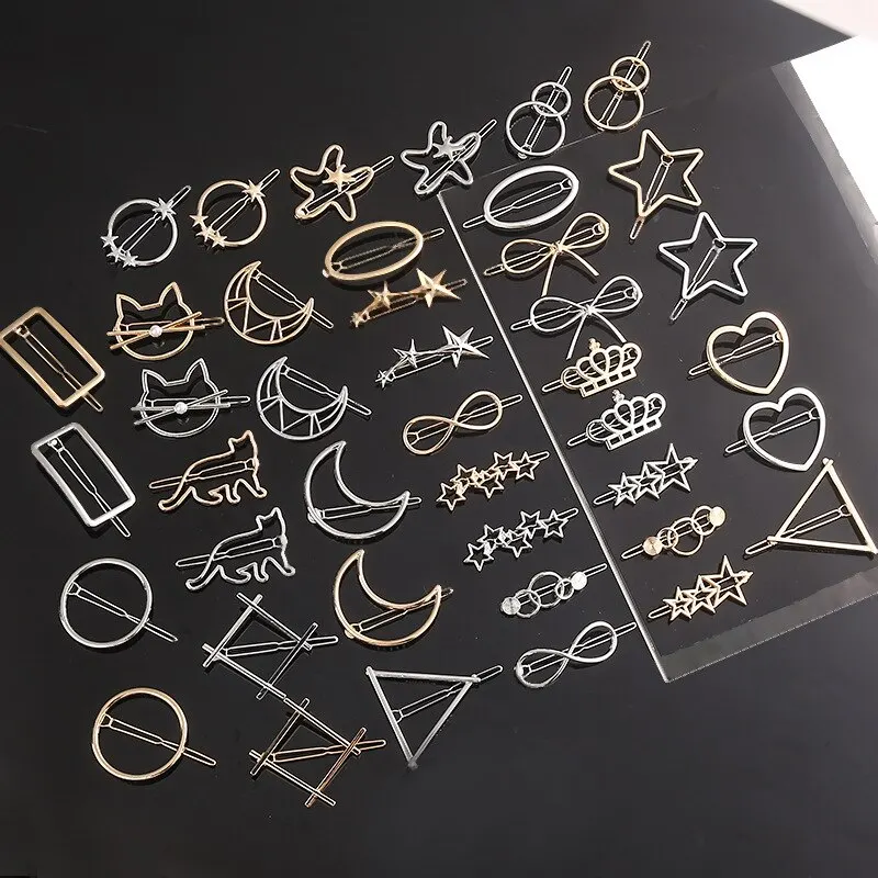 Headwear Barrettes Hairband Moon Circle Hair Accessories Fashion Metal Geometric Circle Shape Hair Clip Triangle Hair Clip Pin
Headwear Barrettes Hairband Moon Circle Hair Accessories Fashion Metal Geometric Circle Shape Hair Clip Triangle Hair Clip Pin