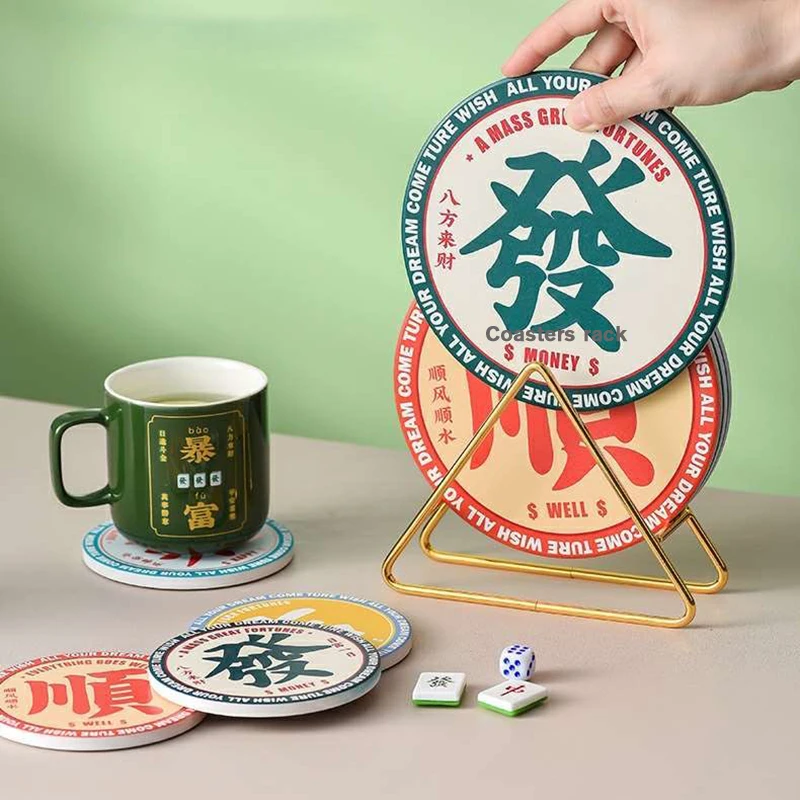 Tableware Pad Coffee Tea Cup Saucer Mat Set With Storage Rack Desktop Decor Creative Gift Chinese Word Style Ceramics Coasters
Tableware Pad Coffee Tea Cup Saucer Mat Set With Storage Rack Desktop Decor Creative Gift Chinese Word Style Ceramics Coasters
