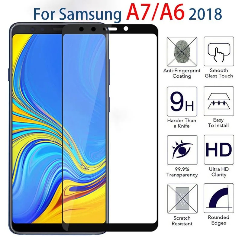 Для samsung Galaxy A7 2018 закаленное Стекло для A6 7 A750F A750 SM Экран протектор Полный крышка