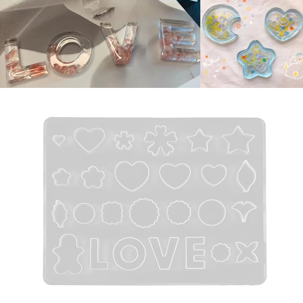 1 Pcs Heart-shape Flower Silicone Molds LOVE Letter Pendant UV Epoxy Resin Mold For DIY Necklace Jewelry Making Accessories
1 Pcs Heart-shape Flower Silicone Molds LOVE Letter Pendant UV Epoxy Resin Mold For DIY Necklace Jewelry Making Accessories