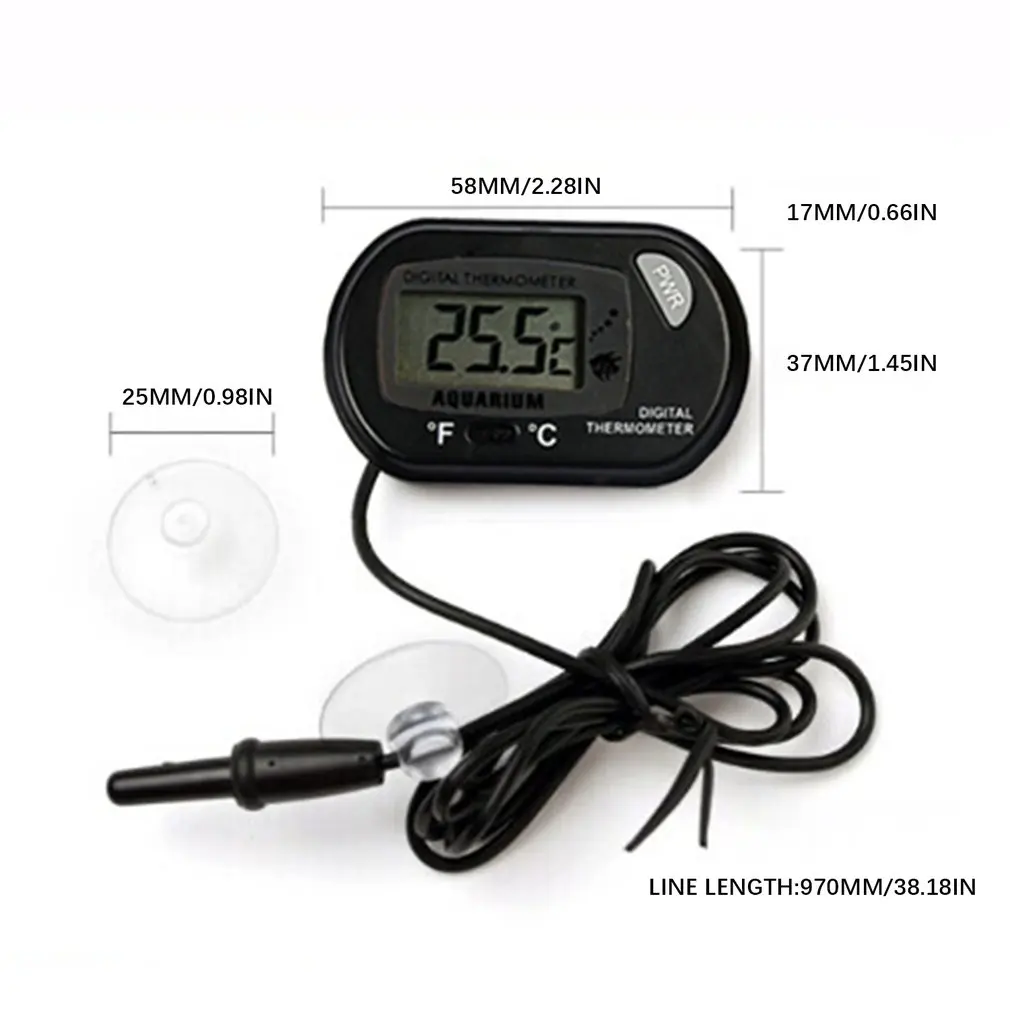 Aquarium Water Thermometer Plastic Digital LCD Screen Sensor Controller Wired Fish Tank Accessories 1 Piece
Aquarium Water Thermometer Plastic Digital LCD Screen Sensor Controller Wired Fish Tank Accessories 1 Piece