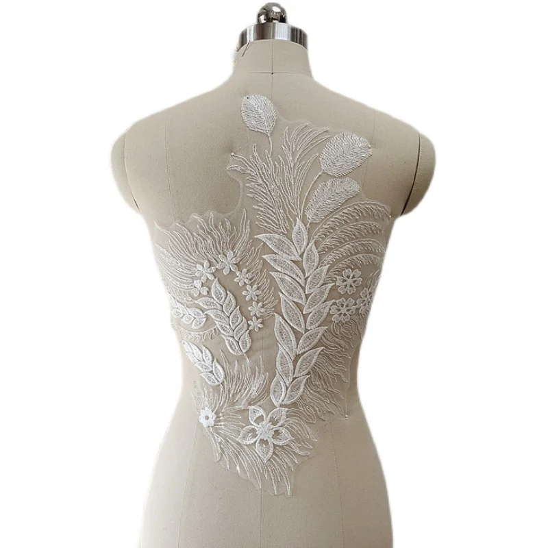 Beautiful fairy sequined gauze embroidery applique for cloth wedding dress leaves flowers appliques patches
Beautiful fairy sequined gauze embroidery applique for cloth wedding dress leaves flowers appliques patches