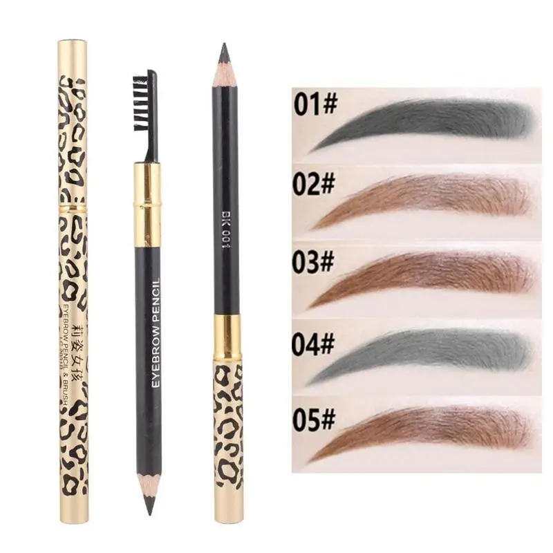 5 Colors Double-Head Sexy Leopard Eyebrow Pencil Brush Makeup Natural Waterproof Long-Lasting Eye Brow Cosmetic Makeup Tool
5 Colors Double-Head Sexy Leopard Eyebrow Pencil Brush Makeup Natural Waterproof Long-Lasting Eye Brow Cosmetic Makeup Tool