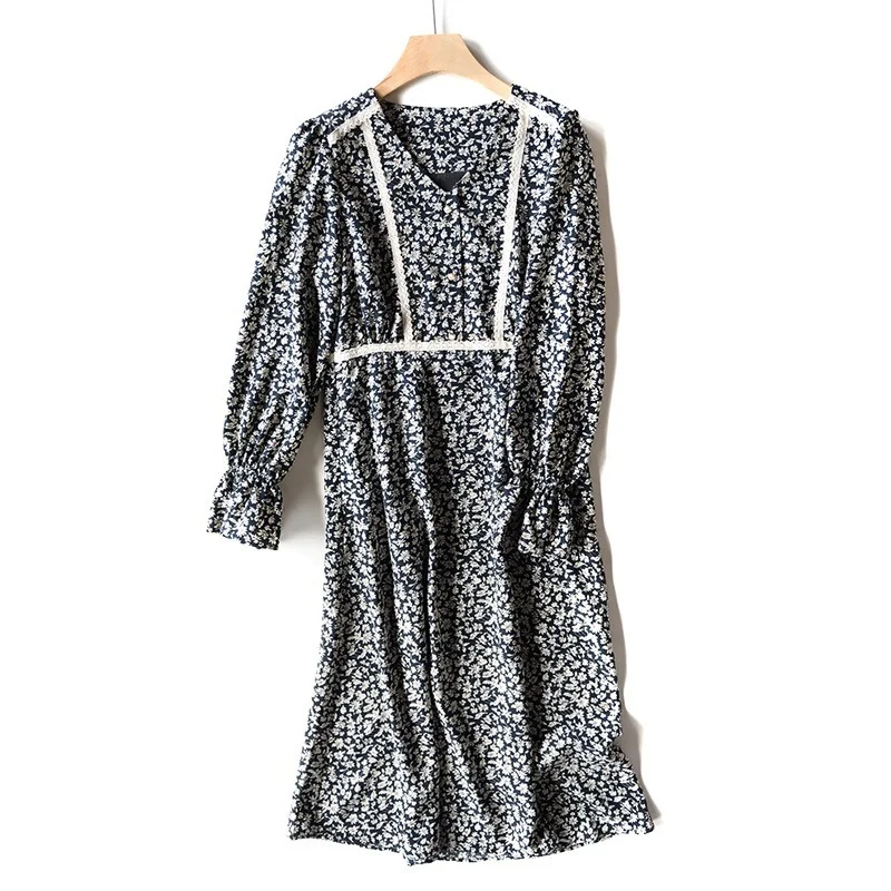 Spring Vintage Print Butterfly Long Sleeve Dresses for Women Elegant Lace Patchwork Vestidos Mujer New V-Neck Femme Robe
Spring Vintage Print Butterfly Long Sleeve Dresses for Women Elegant Lace Patchwork Vestidos Mujer New V-Neck Femme Robe