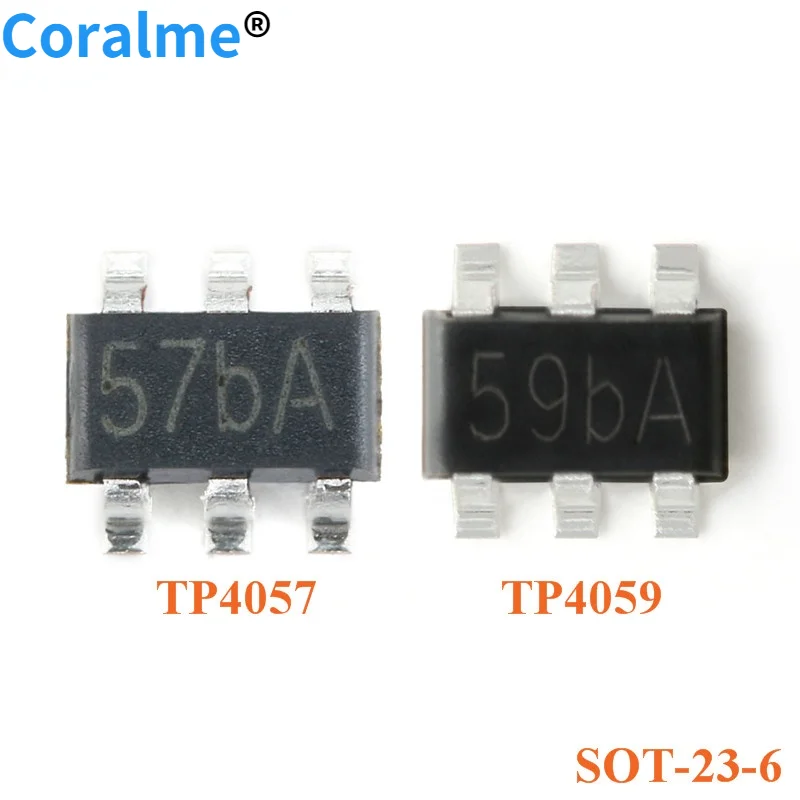 10pcs TP4057 TP4059 57b 59b SOT-23-6 SMD 500mA 600mA Lithium Battery Charger IC Chip
10pcs TP4057 TP4059 57b 59b SOT-23-6 SMD 500mA 600mA Lithium Battery Charger IC Chip
