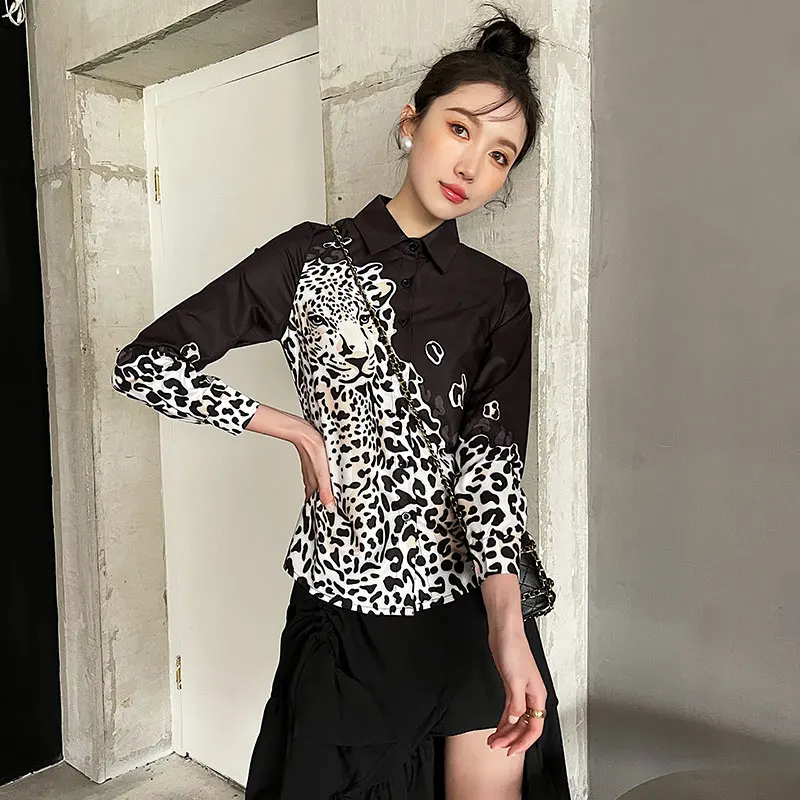 Leopard Shirt For Female 2021 Spring New Loose And Thin Women Korean Style Patchwork Blouse Fashion Tide Top C543
Leopard Shirt For Female 2021 Spring New Loose And Thin Women Korean Style Patchwork Blouse Fashion Tide Top C543