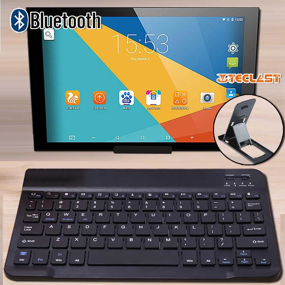 

Wireless Bluetooth Keyboard Portable Keyboard for Teclast A10S/M20/P10/T10/T20/Tbook 10/X10/X98 Plus/M30 Tablet Keyboard+Bracket