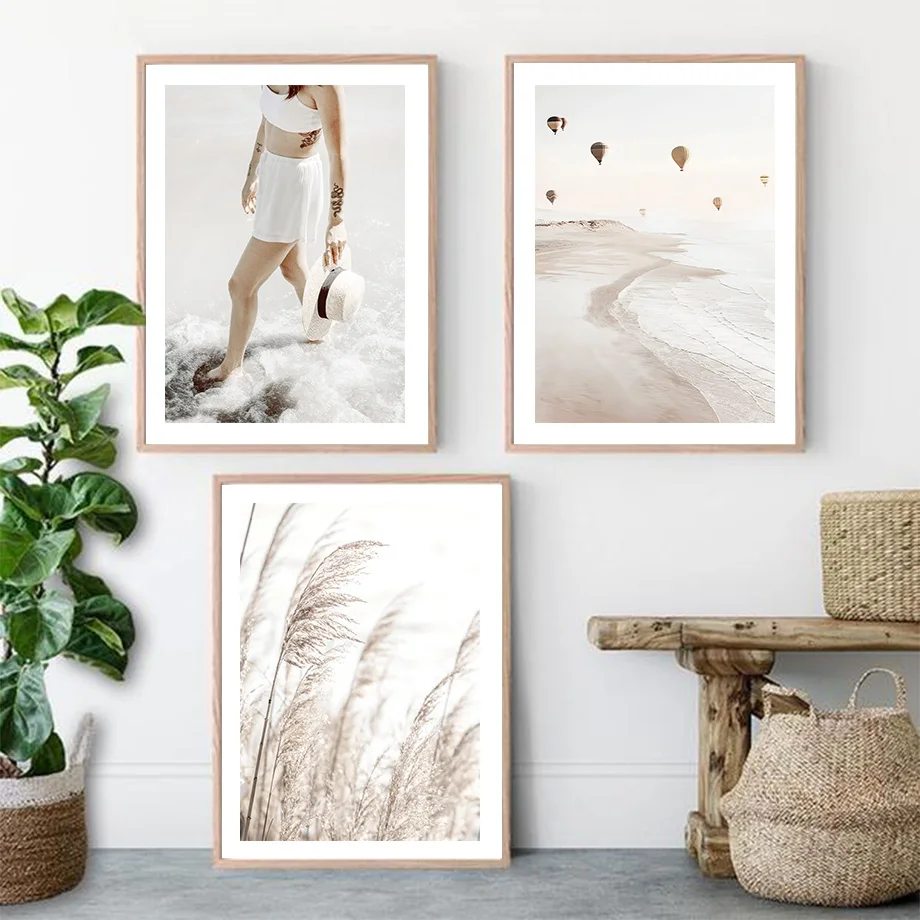 Beige Ocean Beach Girl Balloon Reed Wall Art Canvas Painting Nordic Posters And Prints Wall Pictures For Living Room Decoration
Beige Ocean Beach Girl Balloon Reed Wall Art Canvas Painting Nordic Posters And Prints Wall Pictures For Living Room Decoration