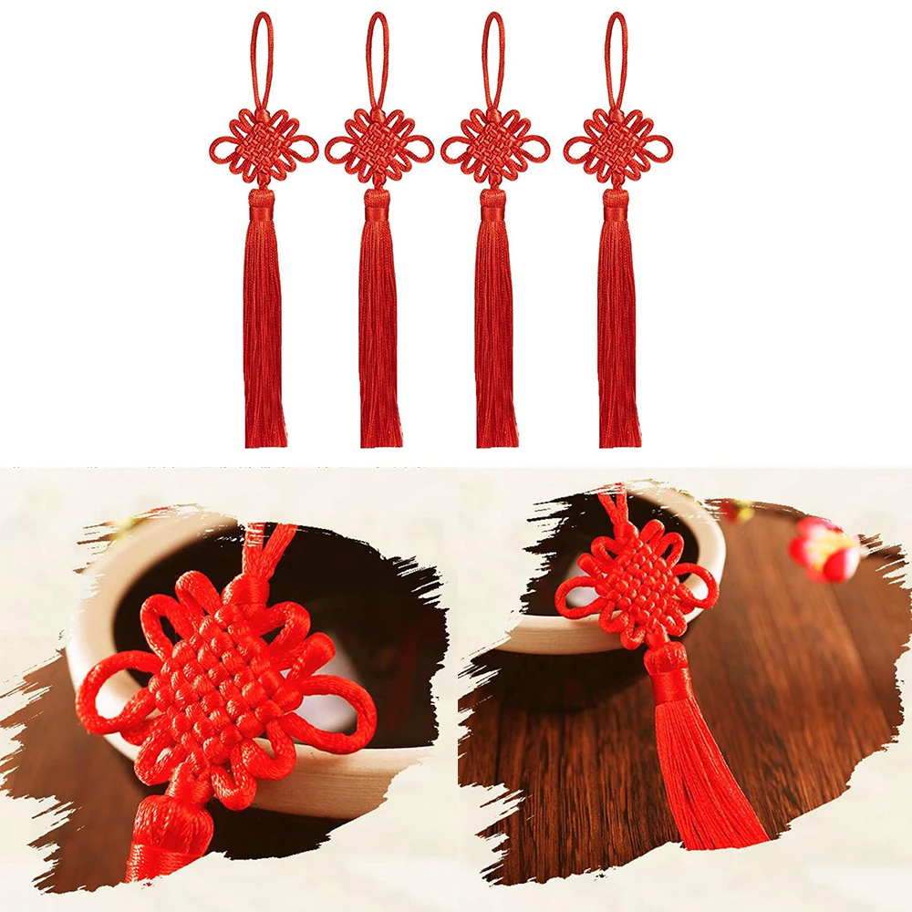10pcs Chinese Knots Red Handmade Chinese Knotting Cord Tassels With Satin Silk For New Year'S Gifts, Spring Festival Decorations
10pcs Chinese Knots Red Handmade Chinese Knotting Cord Tassels With Satin Silk For New Year'S Gifts, Spring Festival Decorations