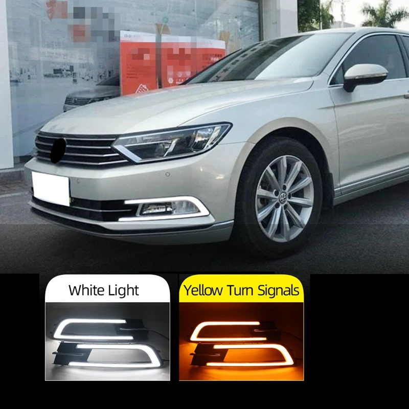 2Pcs Auto DRL LED Amber & White Daytime Running Light Turn Signal Day Light Lamp Fog Lamp for Passat B8 2017 2018
2Pcs Auto DRL LED Amber & White Daytime Running Light Turn Signal Day Light Lamp Fog Lamp for Passat B8 2017 2018