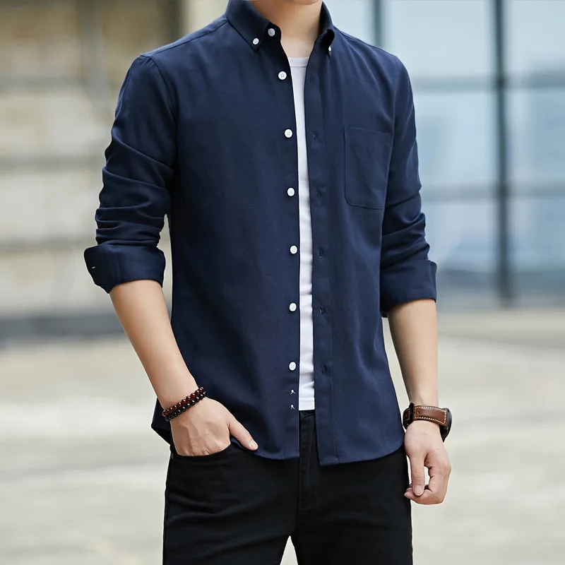 Spring Men's Slim Solid Shirts Oxford Long Sleeve Full Button Casual Thin Shirts Turn Down Collar Comfy Clothing Oversized 5XL
Spring Men's Slim Solid Shirts Oxford Long Sleeve Full Button Casual Thin Shirts Turn Down Collar Comfy Clothing Oversized 5XL