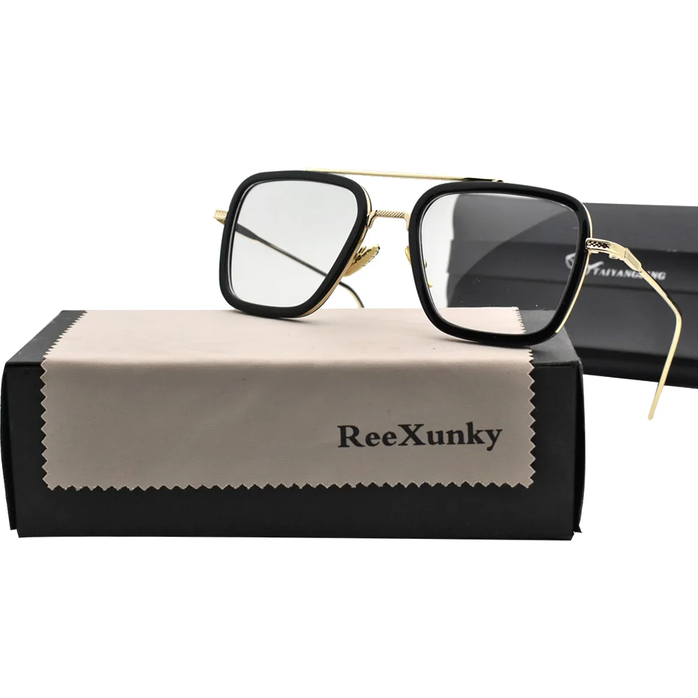 2020 Luxury Steampunk Square Sunglasses Men Tony Stark Iron Man Sun Glasses Vintage Metal Frame Shades Eyeglasses UV400 
2020 Luxury Steampunk Square Sunglasses Men Tony Stark Iron Man Sun Glasses Vintage Metal Frame Shades Eyeglasses UV400