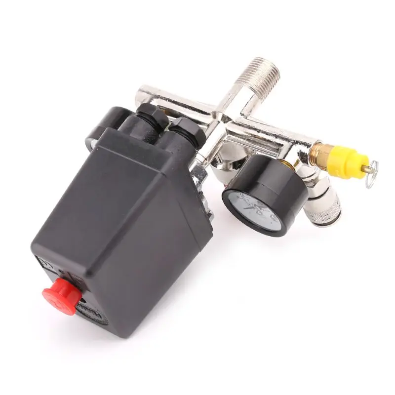 Air Compressor Pressure Control Switch Valve 0.5-1.25MPa With Manifold Regulator & Gauges
Air Compressor Pressure Control Switch Valve 0.5-1.25MPa With Manifold Regulator & Gauges