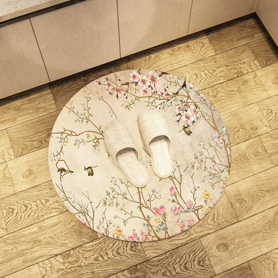 Round Retro Floor Mat Print Flowers Soft Area Rugs Large Home Living Room Bedroom Bathroom Decorate Carpet
Round Retro Floor Mat Print Flowers Soft Area Rugs Large Home Living Room Bedroom Bathroom Decorate Carpet