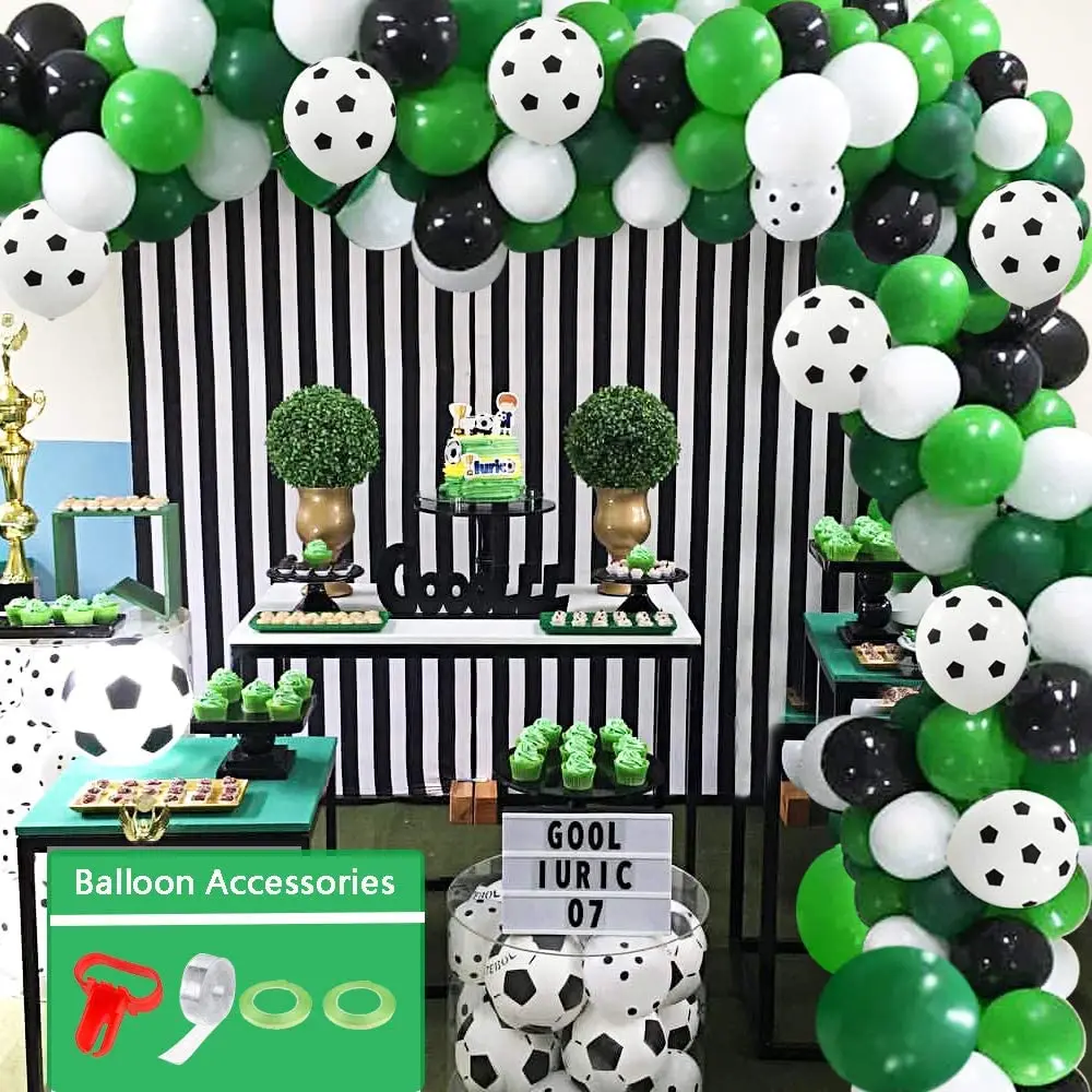90pcs Soccer Party Balloon Garland Kit 12inch Football Printed Balloons with 16ft Srip for Football Party Decoration Air Globos
90pcs Soccer Party Balloon Garland Kit 12inch Football Printed Balloons with 16ft Srip for Football Party Decoration Air Globos
