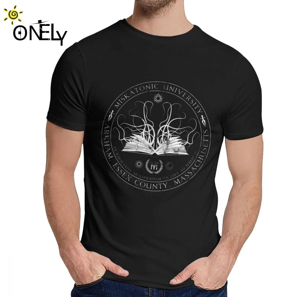 Мягкая тонкая футболка Miskatonic Sigil Call Of Cthulhu Мужская модная Молодежная Футболка с