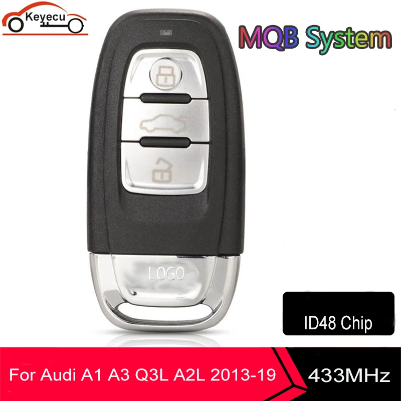 KEYECU MQB System 3 Button Smart Remote Key Fob 434MHz ID48 Chip for Audi A1 A3 Q3L Q2L 2013 2014 2015 2016 2017 2018 2019
KEYECU MQB System 3 Button Smart Remote Key Fob 434MHz ID48 Chip for Audi A1 A3 Q3L Q2L 2013 2014 2015 2016 2017 2018 2019