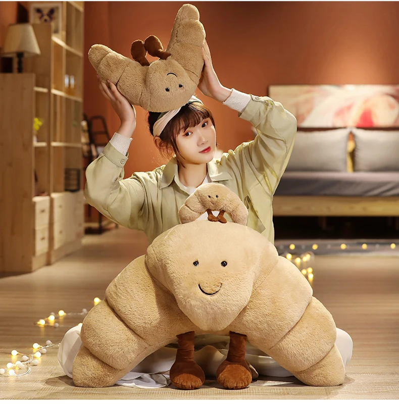 18/36/70CM Creative Bread Plush Pillow Soft Plush Croissant Bread Stuffed Plush Toy For Children Baby Birthday Gift
18/36/70CM Creative Bread Plush Pillow Soft Plush Croissant Bread Stuffed Plush Toy For Children Baby Birthday Gift